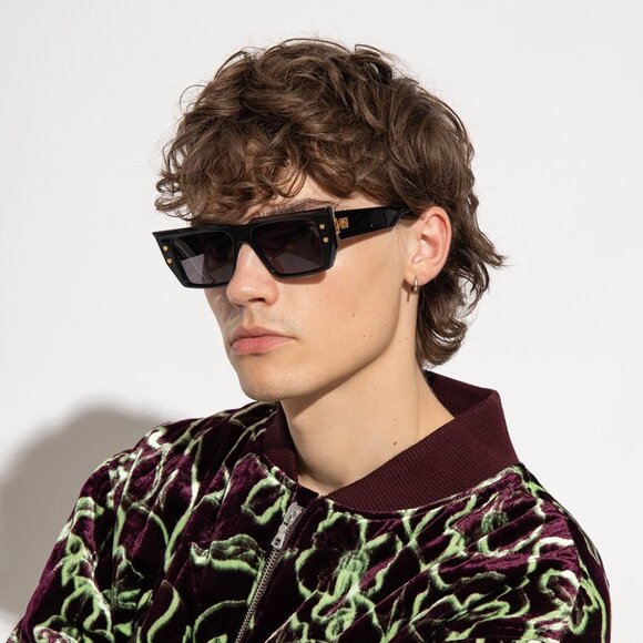 Balmain Women Sunglasses Black Gold Grey Cat Eye B-VI BPS-128A-54 BRAND NEW - Picture 10 of 11